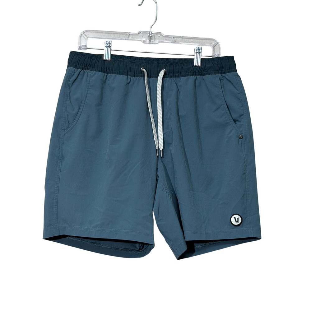 Vuori Kore Shorts Mens Medium Teal Blue Lined Athletic Training 7 Inch Inseam